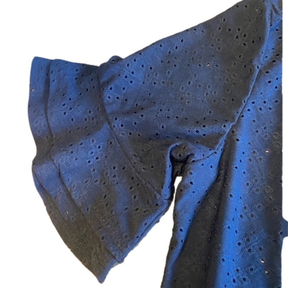 NWT Black 3/4 Ruffle Sleeve Cropped Open Bolero Cardigan - Picture 7 of 13